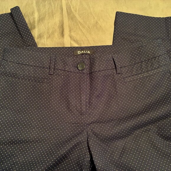 Dalia Navy Blue with white poke-a-dot Cropped Pants - EUC - Picture 7 of 9